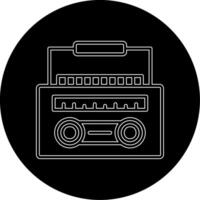 radio casete vector icono