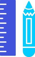 Pencil And Ruler Vector Icon