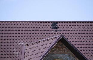 The roof of corrugated sheet photo