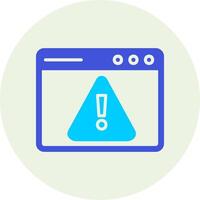 Web Warning Vector Icon