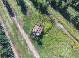 The well in the apple orchard, top view. photo