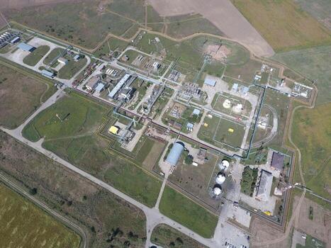 The separation system, top view. Aerophotographing station separation and dehydration. photo