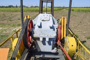 Electric drive and reducer   pumping unit of an oil well. photo