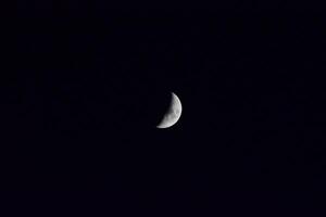 el Luna en el noche cielo foto