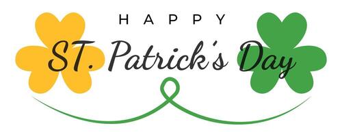 St. Patrick's Day. Retro Style Emblems leaf clover. Typography. Vector illustration card design