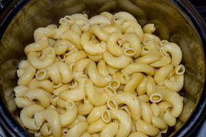 Boiled macaroni from durum wheat. photo