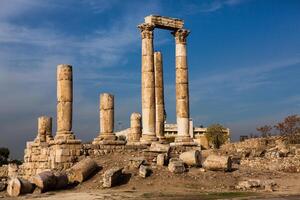 Aerial view of Amman city the capital of Jordan. City scape of Amman. photo