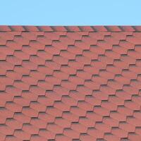 Decorative metal tile on a roof photo