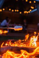 Enjoying Toasted Marshmallows at a Cozy Evening Meetup in Copenhagen photo