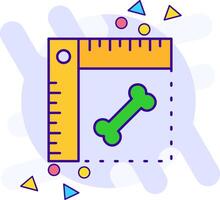 Ruler freestyle Icon vector