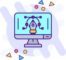 Graphic editor freestyle Icon vector