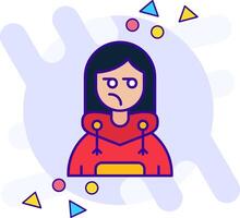 Suspicious freestyle Icon vector