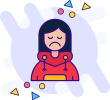 triste estilo libre icono vector