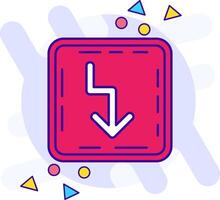 Zigzag freestyle Icon vector