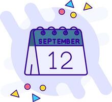 12th of September freestyle Icon vector