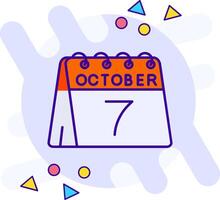 7th of October freestyle Icon vector