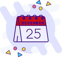 25 de diciembre estilo libre icono vector