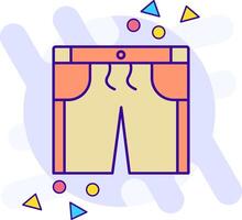 pantalones cortos estilo libre icono vector