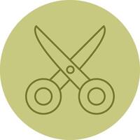 Scissors Line Circle Multicolor Icon vector