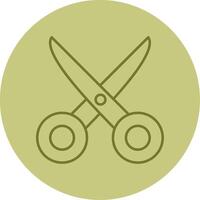 Scissors Line Circle Multicolor Icon vector