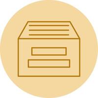 Archive Line Circle Multicolor Icon vector