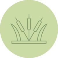 Reeds Line Circle Multicolor Icon vector