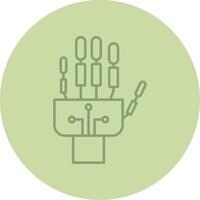 Robotics hand Line Circle Multicolor Icon vector