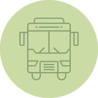 Bus Line Circle Multicolor Icon vector