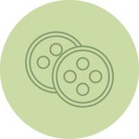 Botton Line Circle Multicolor Icon vector