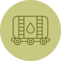 Oil Tank Line Circle Multicolor Icon vector