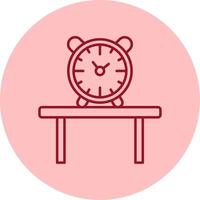 Table Watch Line Circle Multicolor Icon vector