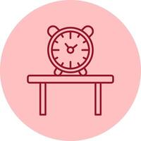 Table Watch Line Circle Multicolor Icon vector