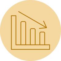 Line chart Line Circle Multicolor Icon vector