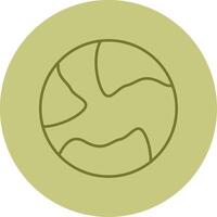 Earth Line Circle Multicolor Icon vector