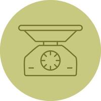 Weight Scale Line Circle Multicolor Icon vector