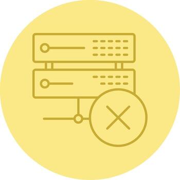 Eliminar datos línea circulo multicolor icono vector