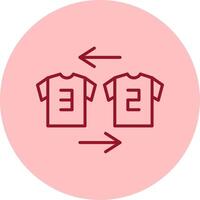 Substitution Line Circle Multicolor Icon vector