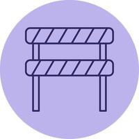 Road Block Line Circle Multicolor Icon vector