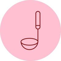 Ladle Line Circle Multicolor Icon vector