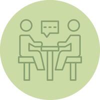 Meeting Line Circle Multicolor Icon vector