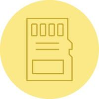 Sd Card Line Circle Multicolor Icon vector