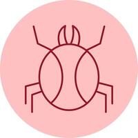 Spider Line Circle Multicolor Icon vector
