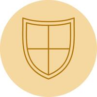 Shield Line Circle Multicolor Icon vector