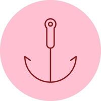 Grappling Hook Line Circle Multicolor Icon vector