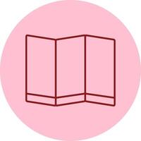 Folding Screen Line Circle Multicolor Icon vector