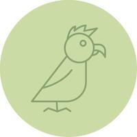 Parrot Line Circle Multicolor Icon vector