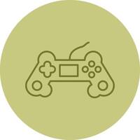 Game Controller Line Circle Multicolor Icon vector