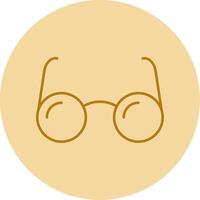 Eyeglasses Line Circle Multicolor Icon vector