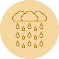 Heavy Rain Line Circle Multicolor Icon vector