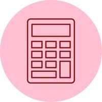 Calculator Line Circle Multicolor Icon vector